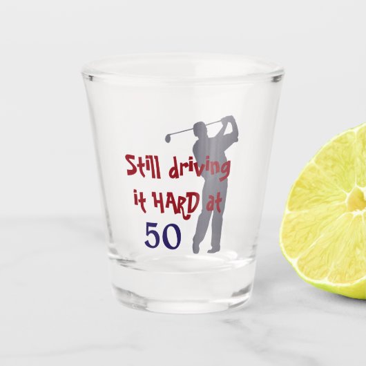 Golf bei 50 stark fahren schnapsglas (Vorderseite)