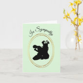 Golf Beileid Condolence Card Karte (Gelbe Blume)