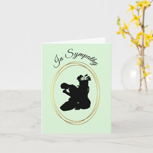 Golf Beileid Condolence Card Karte (Gelbe Blume)