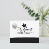 Golf Beileid entschuldigen Sie Ihren Verlust Beile Postkarte (Stehend Vorderseite)