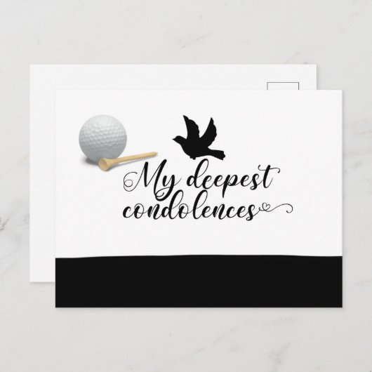 Golf Beileid entschuldigen Sie Ihren Verlust Beile Postkarte (Vorne/Hinten)