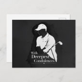 Golf Beileid entschuldigen Sie Ihren Verlust Beile Postkarte (Vorne/Hinten)
