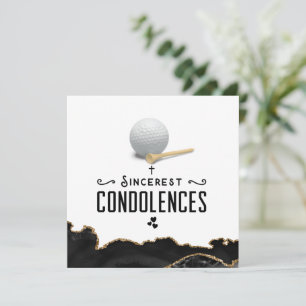 Golf Beileid entschuldigt sich für Ihr Beileid Karte