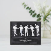 Golf Beileid "Mit herzlichem Beileid." Postkarte (Stehend Vorderseite)