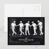 Golf Beileid "Mit herzlichem Beileid." Postkarte (Vorne/Hinten)