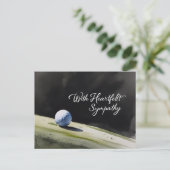 Golf Beileid "Mit herzlichem Beileid." Postkarte (Stehend Vorderseite)