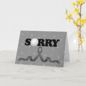 Golf Beileid tut leid für Ihren Verlust mit schwar Karte (Gelbe Blume)