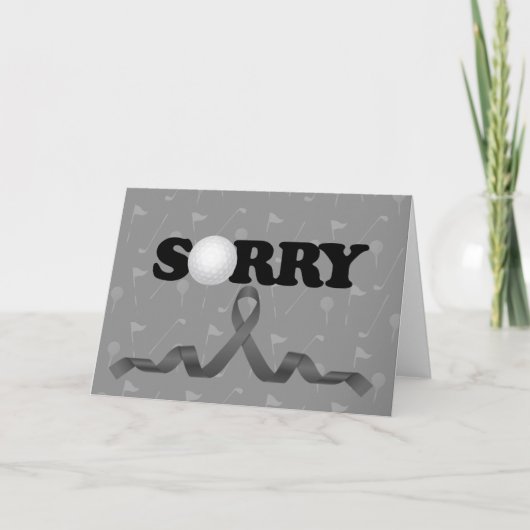 Golf Beileid tut leid für Ihren Verlust mit schwar Karte (Vorderseite)