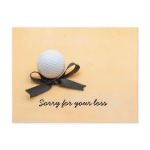 Golf Beileid tut leid für Ihren Verlust mit schwar
