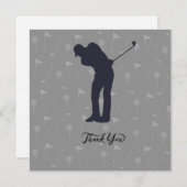 Golf Beileid Vielen Dank Golfspieler Dankeskarte (Vorne/Hinten)