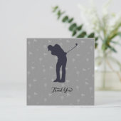 Golf Beileid Vielen Dank Golfspieler Dankeskarte (Stehend Vorderseite)