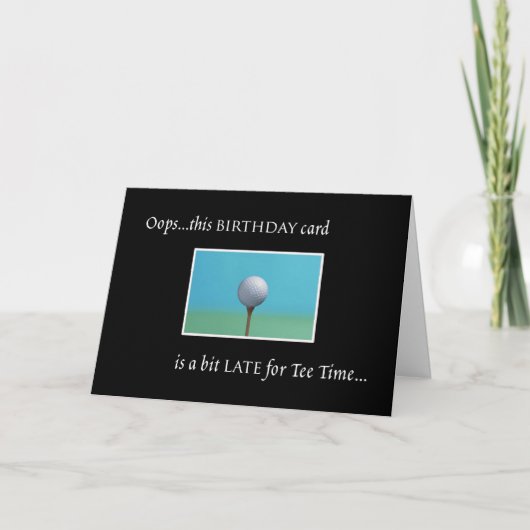 Golf - Belated Birthday Karte (Vorderseite)