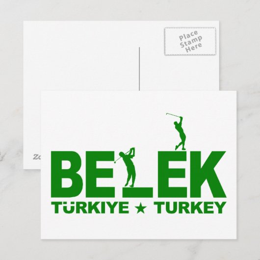 GOLF BELEK Postkarte - anpassbar (Vorne/Hinten)