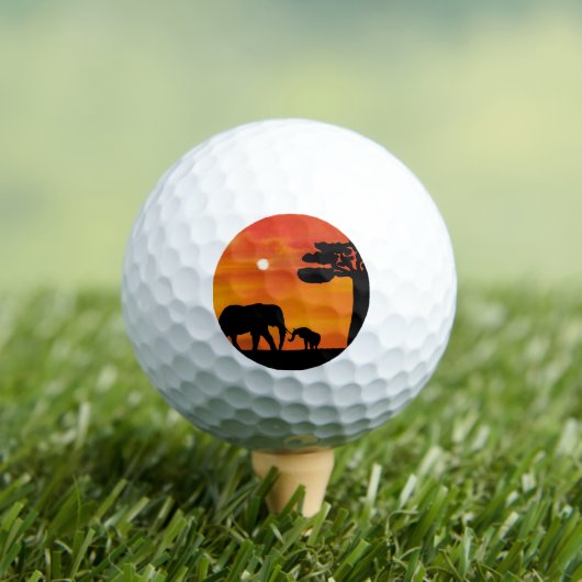 Golf Belephant, Himmel, Tiere, Sonnenaufgang, Natu Golfball (Insitu T-Shirt)