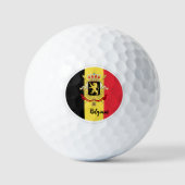 Golf Belgien & Belgien Flagge / Golf Ball (Vorderseite)