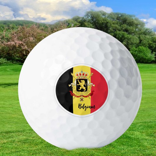 Golf Belgien & Belgien Flagge / Golf Ball