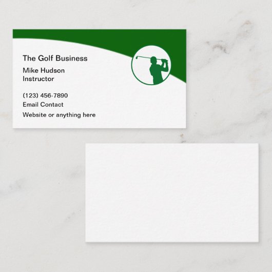 Golf Berufliche moderne Visitenkarten Visitenkarte (Vorne/Hinten)