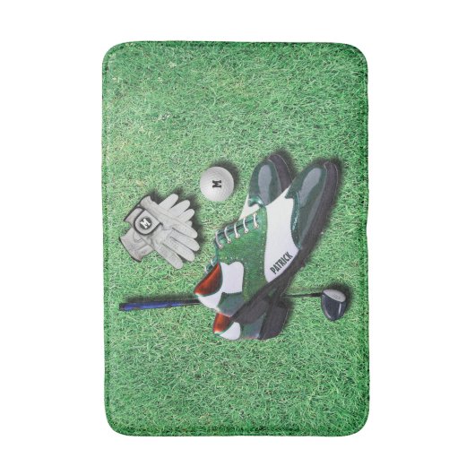 Golf beschuht Ball-Handschuh-Verein-Fahrer mit Badematte (Vorderseite Vertikal)