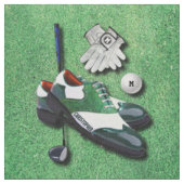 Golf beschuht Ball-Handschuh-Verein-Fahrer mit Stoff (Nahaufnahme)