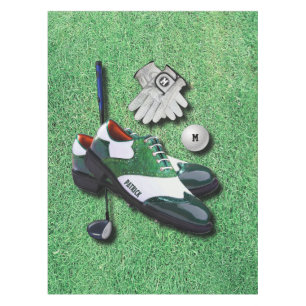 Golf beschuht Ball-Handschuh-Verein-Fahrer mit Tischdecke