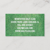 Golf beschuht Ball-Handschuh-Verein-Fahrer mit Visitenkarte (Rückseite)