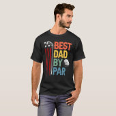Golf Best Dad By Par Daddy Golfer American Flag Fa T-Shirt (Vorne ganz)