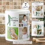 Golf BEST GRANDPA BY PAR 7 Foto Collage Kaffeetasse<br><div class="desc">Erstellen Sie eine einzigartige Collage-Tasse für den Golfliebhaber Großvater, indem Sie dieses leicht hochzuladende Foto-Collage-Template mit 7 Aufnahmen und dem lustigen Sprichwort BEST GRANDPA BY PAR in grün und schwarz verwenden. Macht ein unvergessliches, bedeutsames Geschenk für seinen Geburtstag, den Großeltertag, den Vatertag oder einen Urlaub. HILFE: Für Hilfe bei Designänderungen...</div>