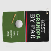 Golf Best Opa by Par für Großvater Golfhandtuch (Horizontal)