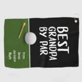 Golf Best Opa by Par für Großvater Golfhandtuch (Horizontal)