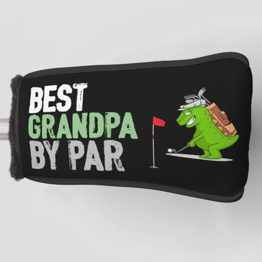 Golf Best Opa by Par mit Dinosaurier Funny Golf Headcover (Vorderseite)