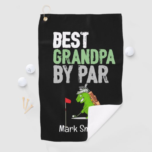 Golf Best Opa by Par mit Dinosaurier Funny Golfhandtuch (Insitu)