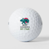 Golf Best Opa von Par Dinosaur Golfer Golfball (Vorderseite)