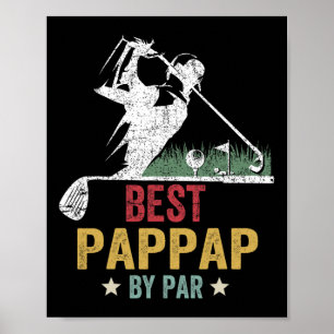 Golf Best Pappap By Par Opa Golfer Vatertag Poster