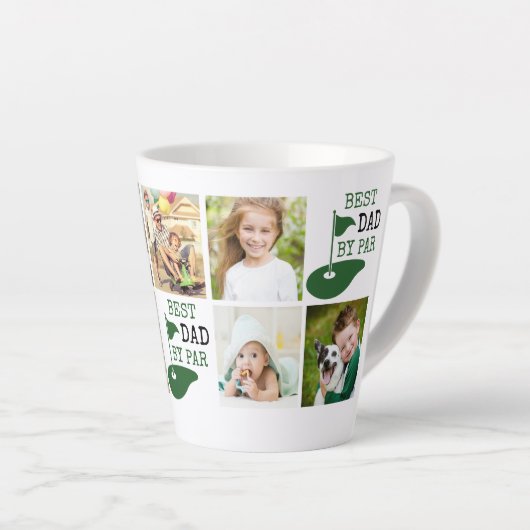 Golf BEST VATER BY PAR 7 Fotomaterial Milchtasse (Rechte Ecke)