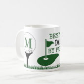 Golf BEST VATER BY PAR Monogram Kaffeetasse (Vorderseite Links)
