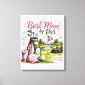 Golf Beste Mama von Par Leinwanddruck (Vorderseite)