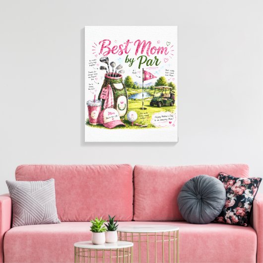 Golf Beste Mama von Par Leinwanddruck (Insitu (Wohnzimmer))