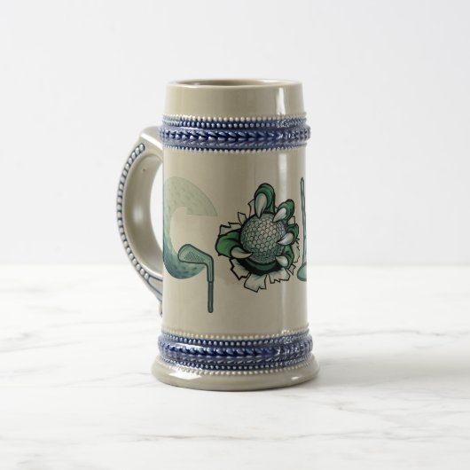 Golf Bierglas (Vorderseite Links)