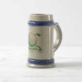 Golf-Bierstein | Golfschläger Ball Geschenk Bierglas (VorderseiteRechts)