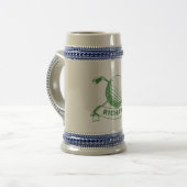 Golf-Bierstein | Golfschläger Ball Geschenk Bierglas (Vorderseite Links)