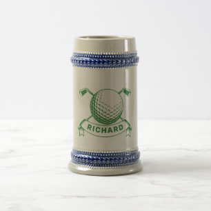 Golf-Bierstein Golfschläger Ball Geschenk Bierglas