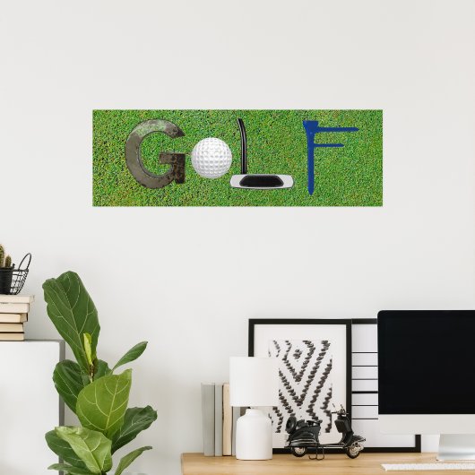 Golf-Bilderbriefe Poster (Heimbüro)