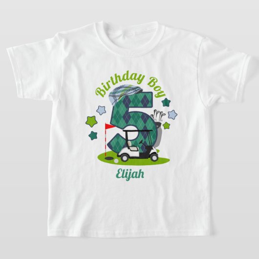Golf Birthday Boy Shirt Fünftes Golf Party Shirt (Ablage )