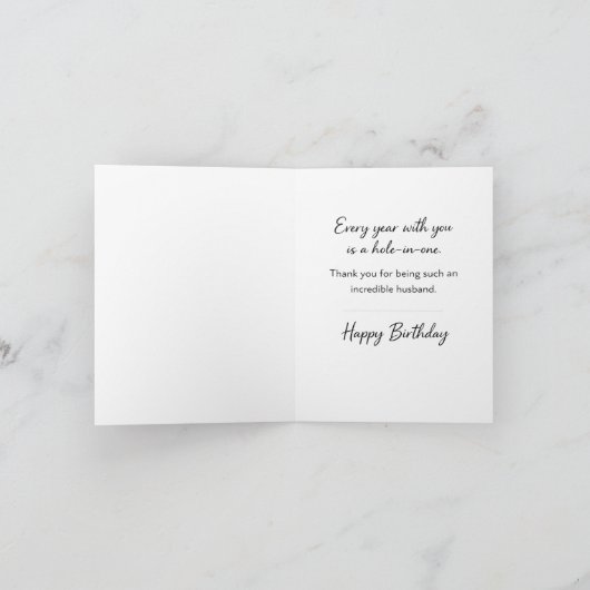 Golf Birthday Card for Husband Karte (Innenseite)