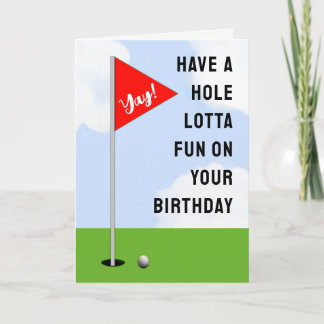 Golf Birthday Card Karte