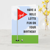 Golf Birthday Card Karte (Gelbe Blume)