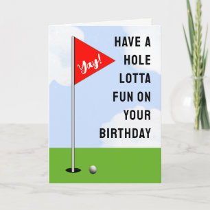 Golf Birthday Card Karte