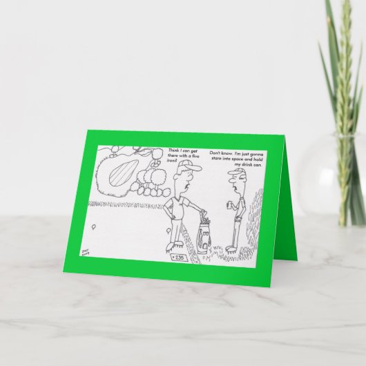 Golf Birthday Card Karte (Vorderseite)