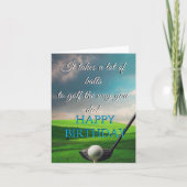 Golf Birthday Card Karte (Vorderseite)