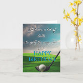 Golf Birthday Card Karte (Gelbe Blume)
